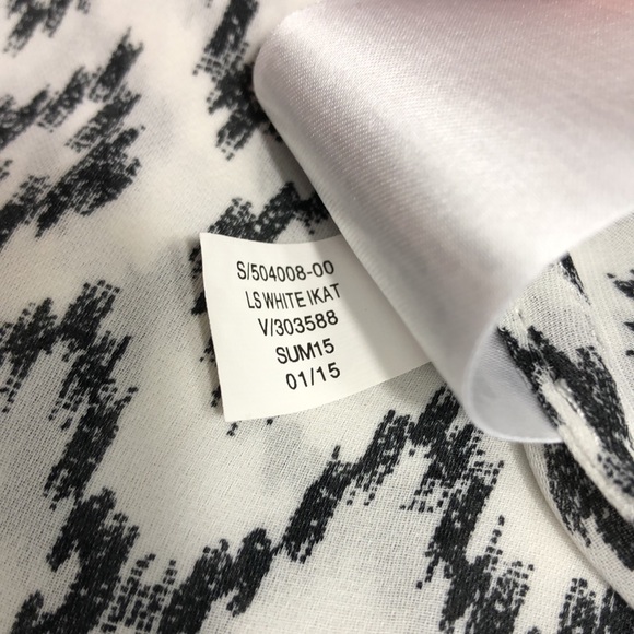 D9 - Banana Republic Sheer White & Black Tunic - XS - Picture 7 of 7